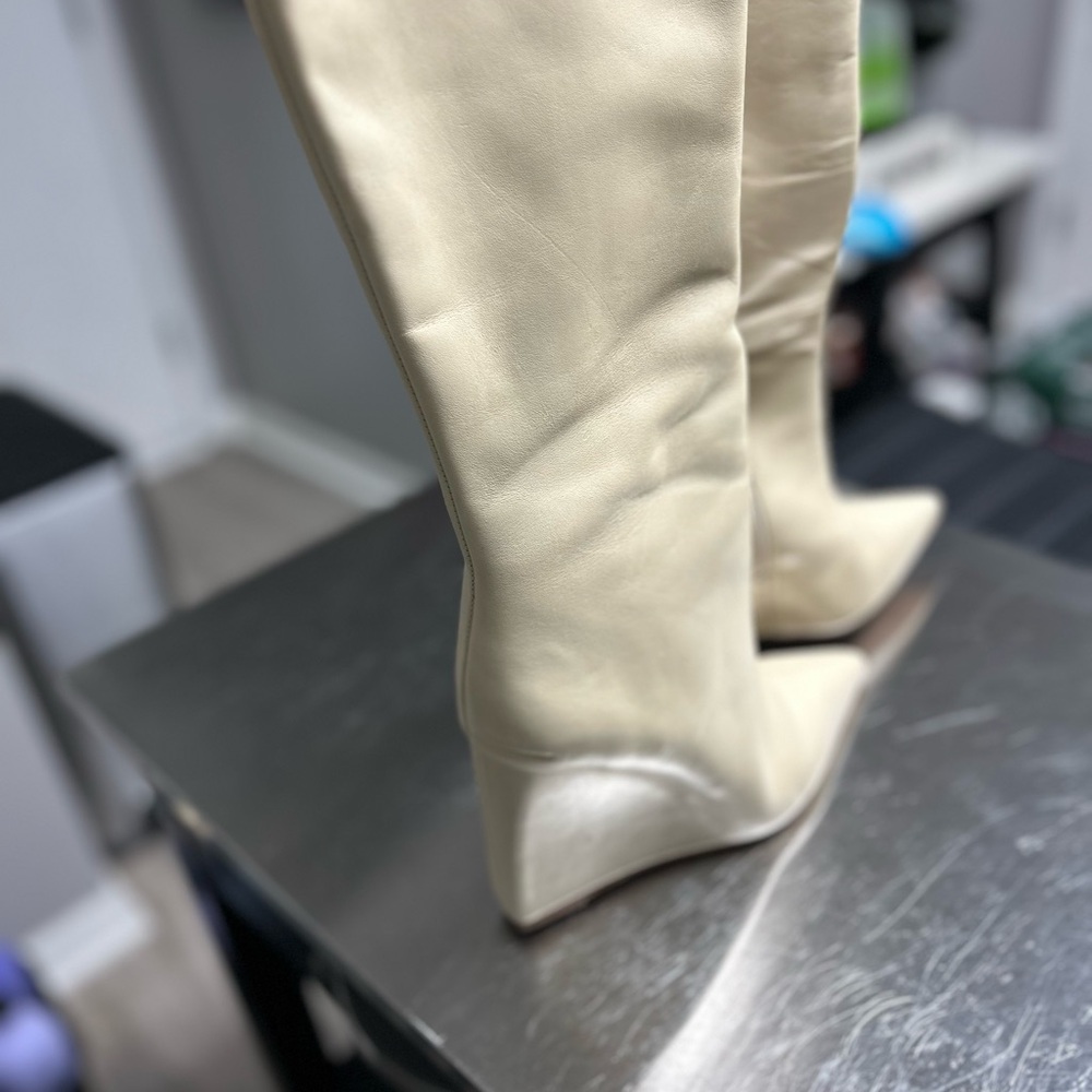 Cream Schutz boots Size 8